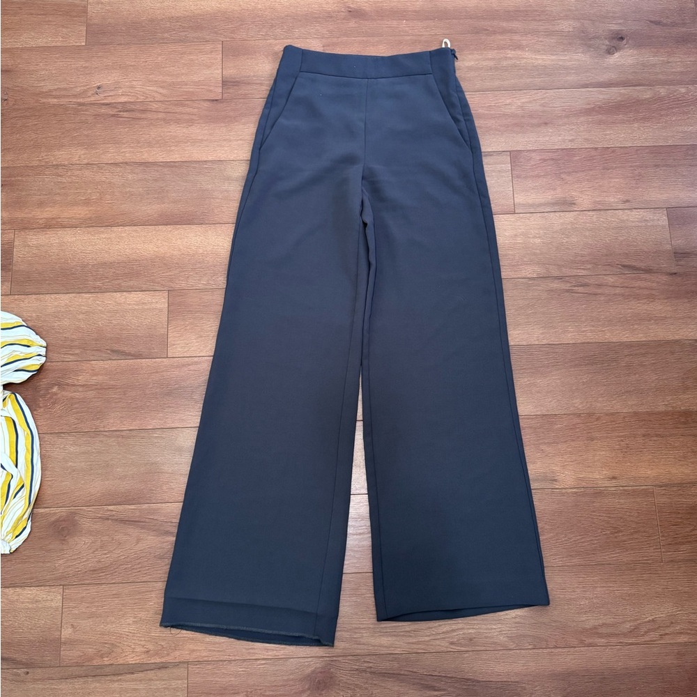 Aritzia Wilfred Dark Gray Wide-Leg Pants